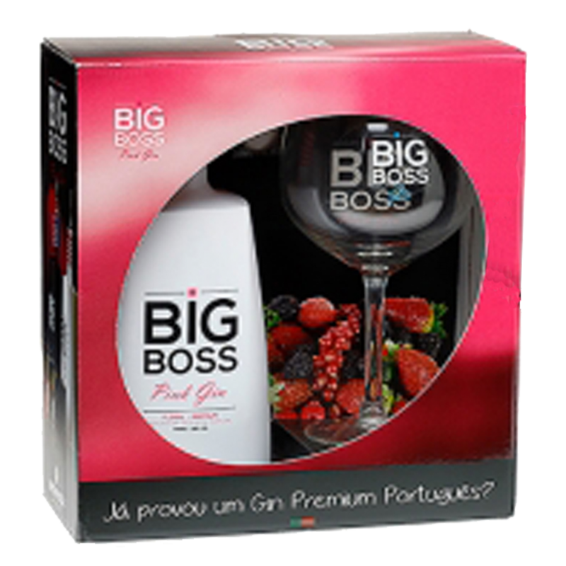 Gin Big Boss Pink Floral Premi 70 Cl + 1 Copo CX